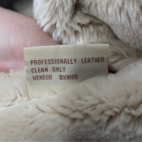 Winlit Leather Jacket with Fur Lining Women's Size Medium Tan Zip Front Western - Picture 9 of 10